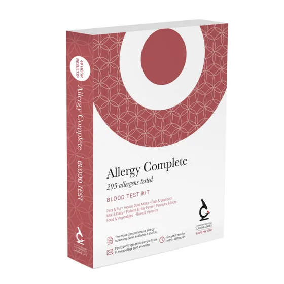 Allergy Complete — blood test kit box