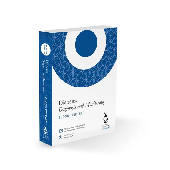 Diabetes Check — blood test kit box