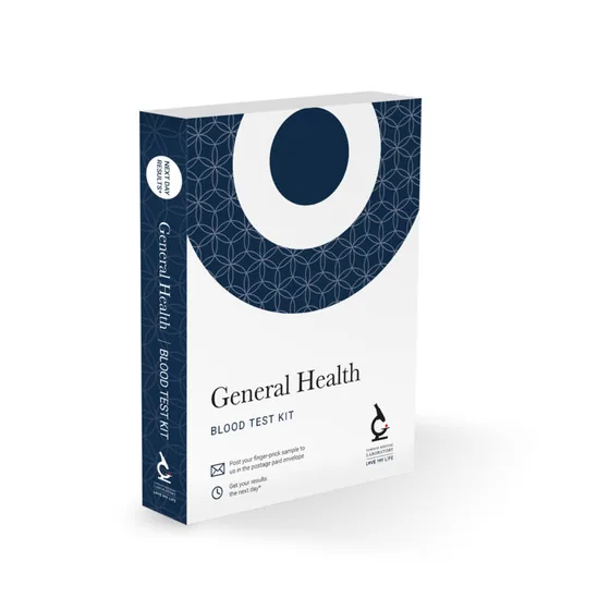 General Health Profile — blood test kit box