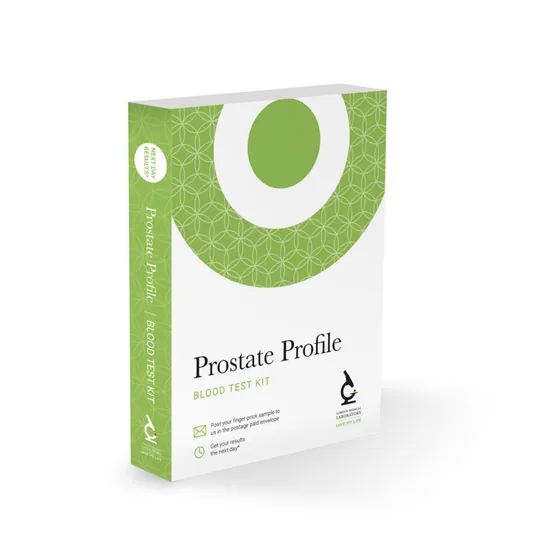 Prostate Profile — blood test kit box